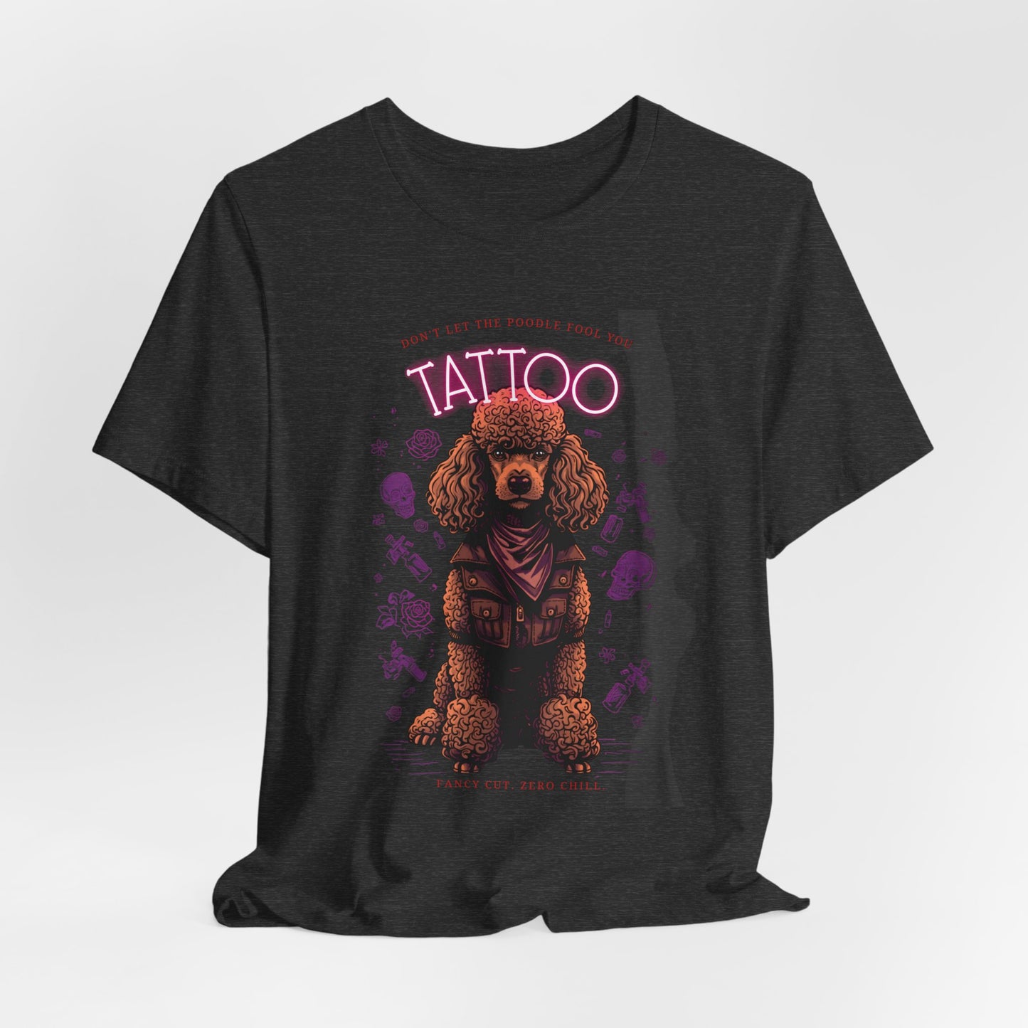 Poodle Biker Ink Shop t-shirt - design detail 5
