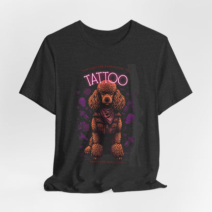 Poodle Biker Ink Shop t-shirt - design detail 5