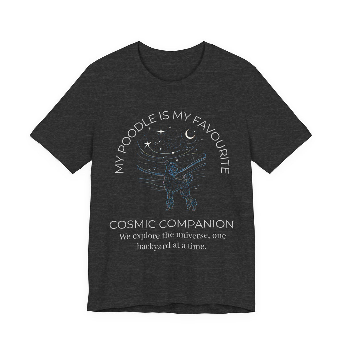 Poodle Cosmic Companion T-Shirt full design view