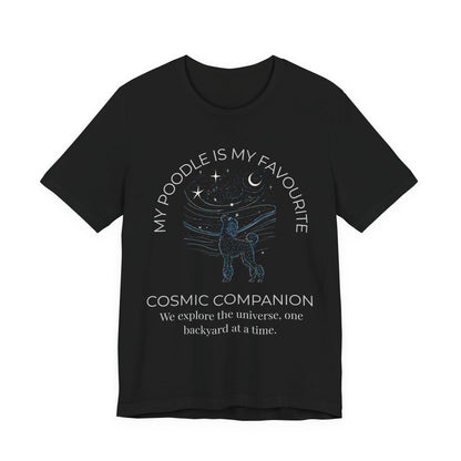 Poodle Cosmic Companion T-Shirt navy colourway