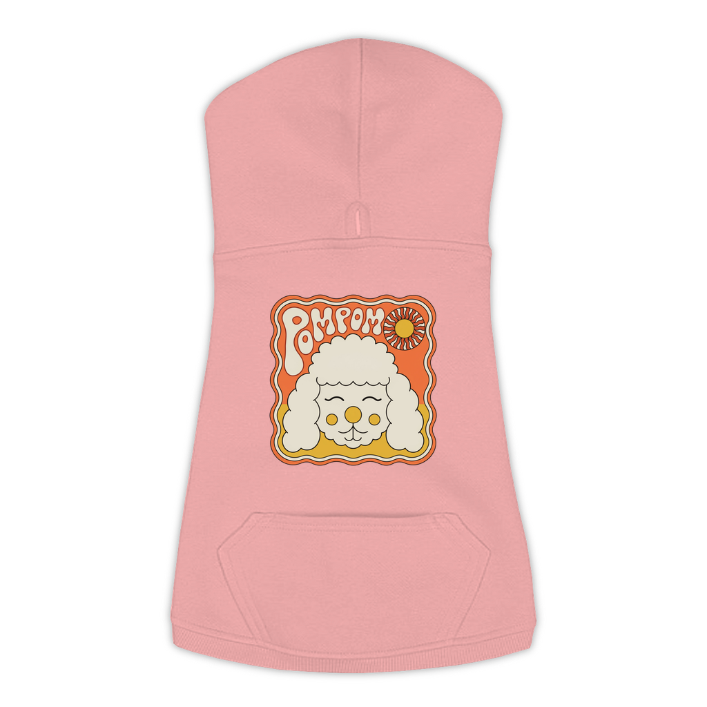 Poodle Hoodie — Groovy Retro design, Large, Mauvelous