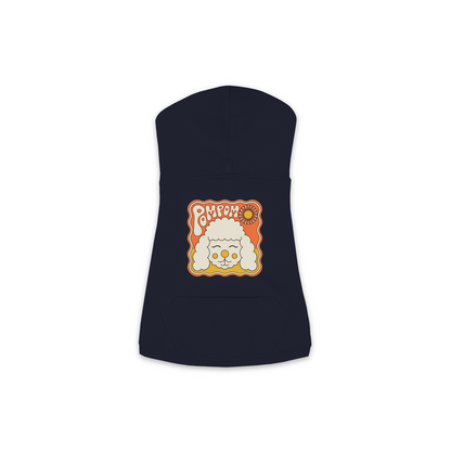 Poodle Hoodie — Groovy Retro design, Small, Navy