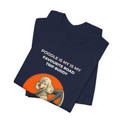 Poodle Road Trip Buddy t-shirt — funny Poodle travel tee on Bella+Canvas 3001, view 26