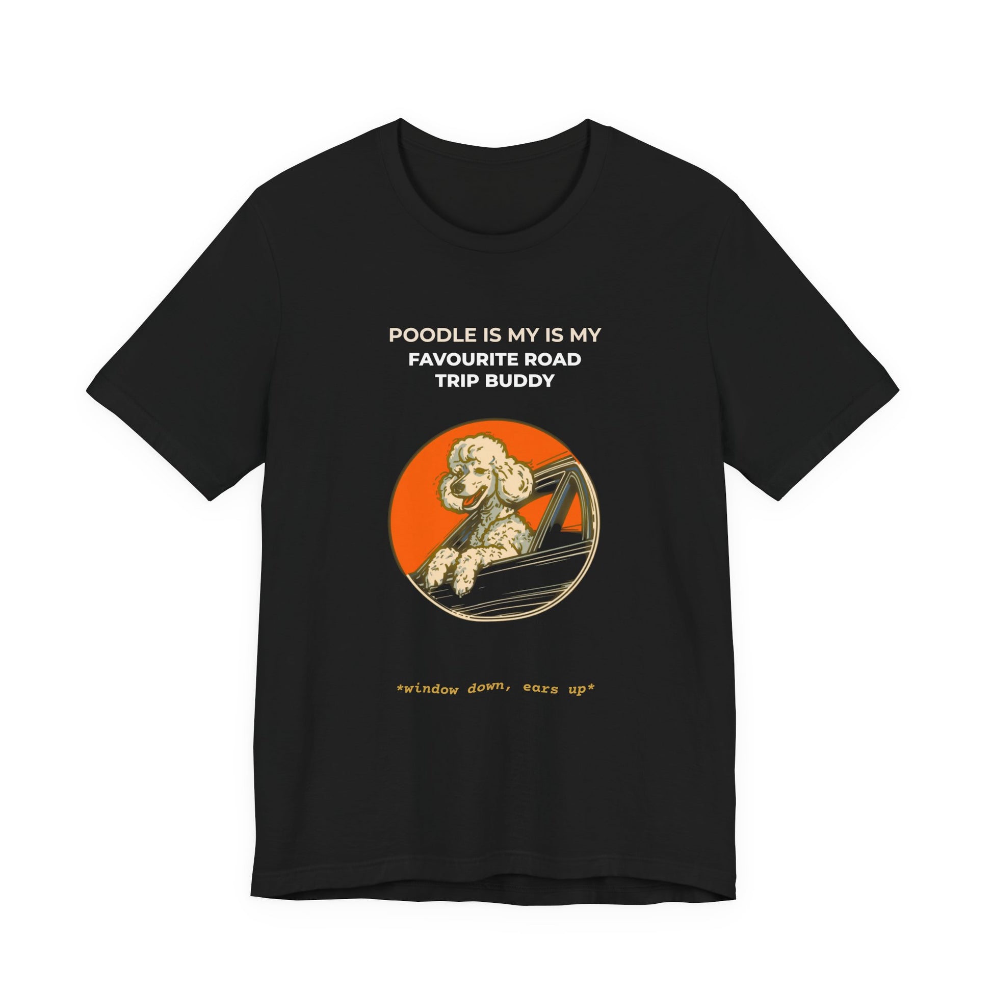Poodle Road Trip Buddy t-shirt — funny Poodle travel tee on Bella+Canvas 3001, view 6