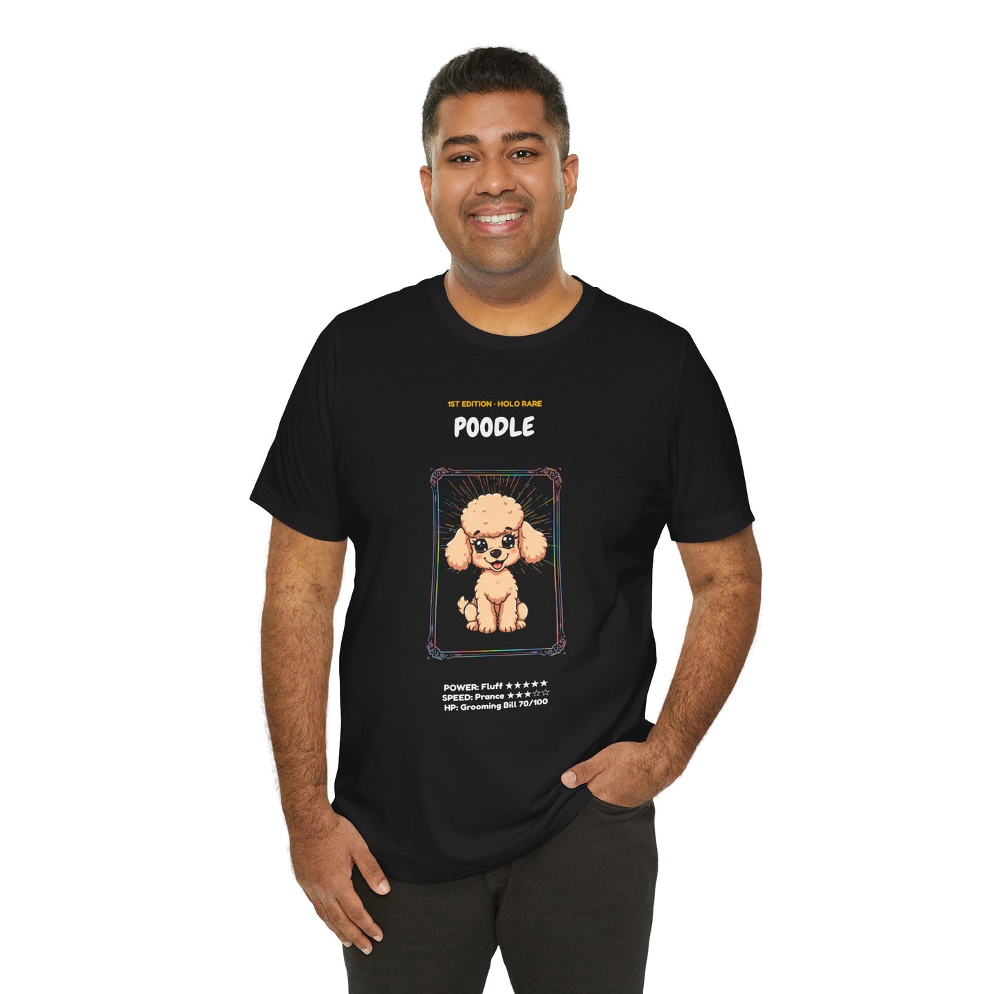 Poodle Rookie Card T-Shirt - funny trading card style tee
