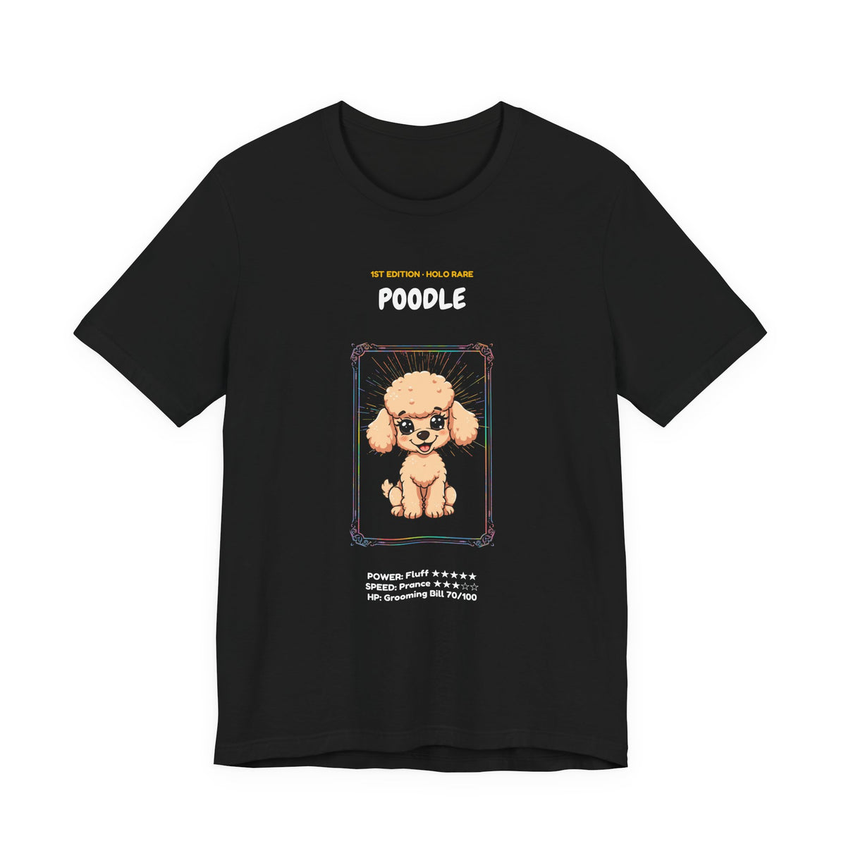 Poodle Rookie Card T-Shirt - funny trading card style tee
