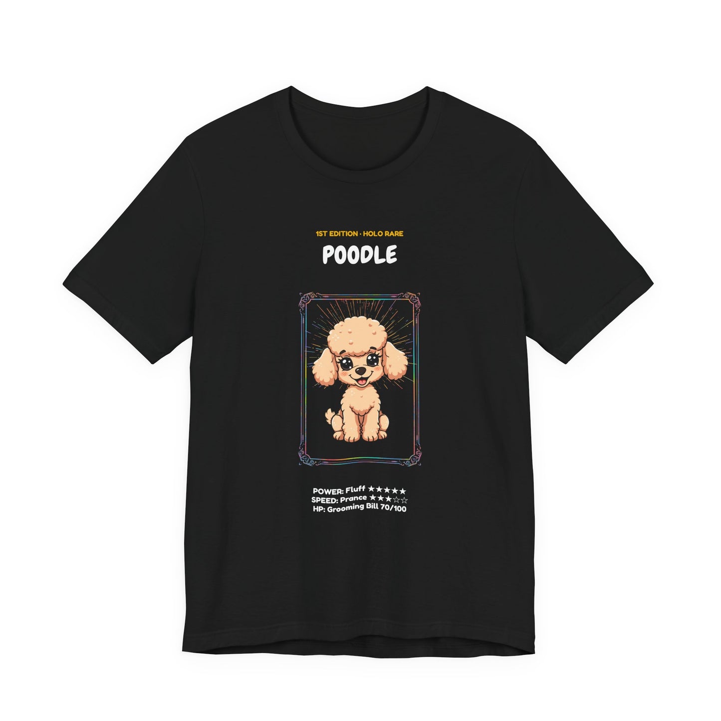 Poodle Rookie Card T-Shirt - funny trading card style tee