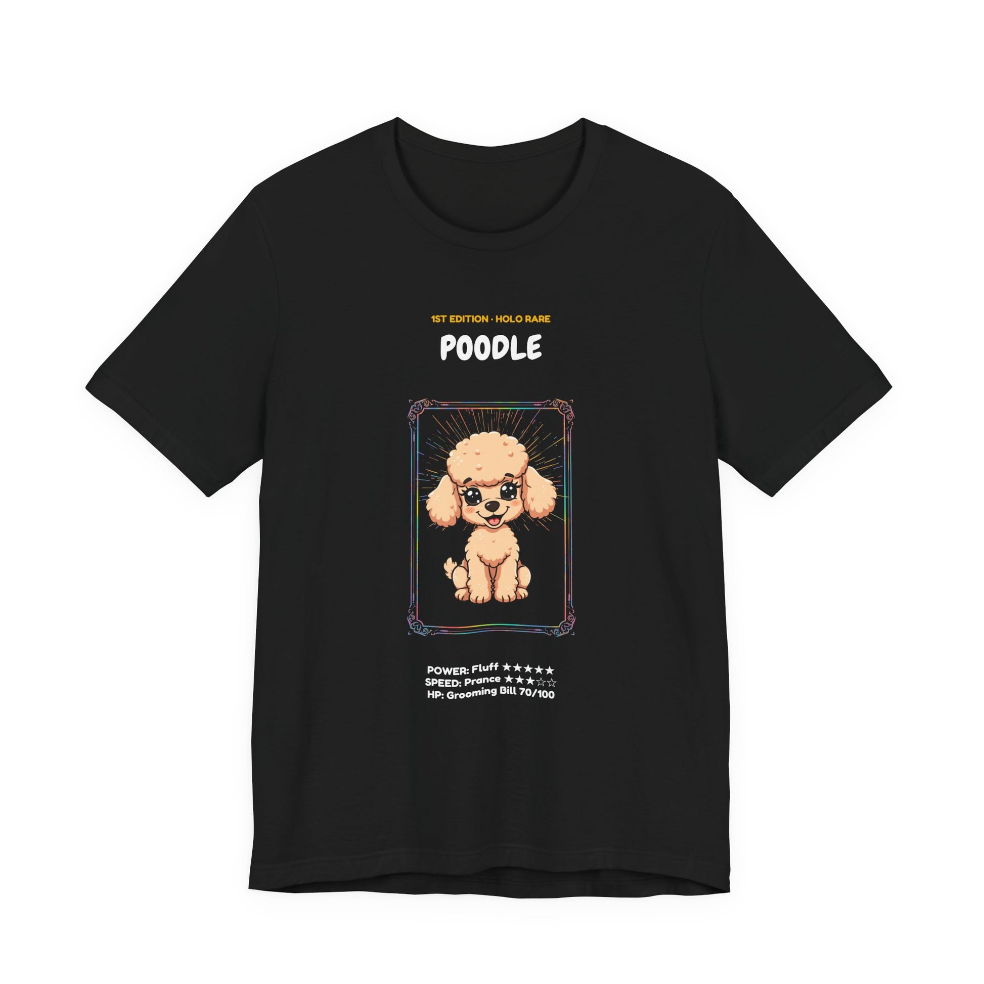 Poodle Rookie Card T-Shirt - funny trading card style tee