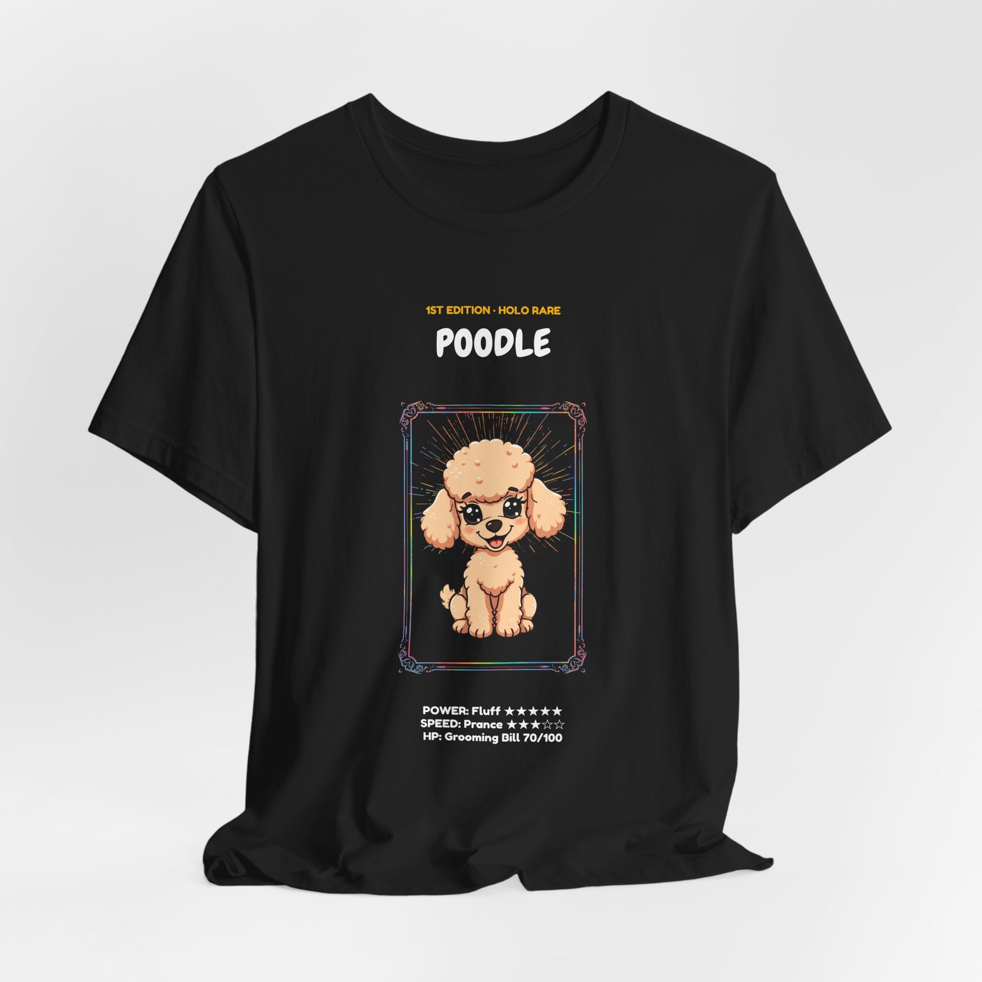 Poodle Rookie Card T-Shirt - funny trading card style tee