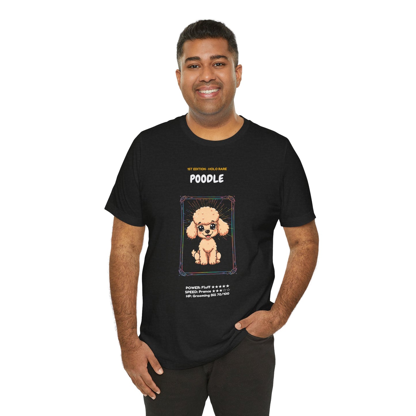 Poodle Rookie Card T-Shirt - funny trading card style tee