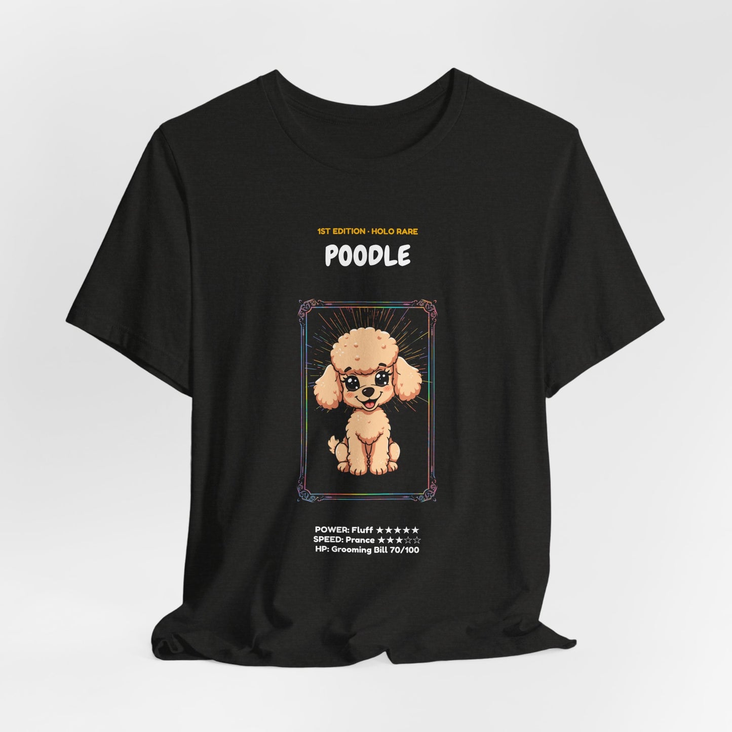 Poodle Rookie Card T-Shirt - funny trading card style tee