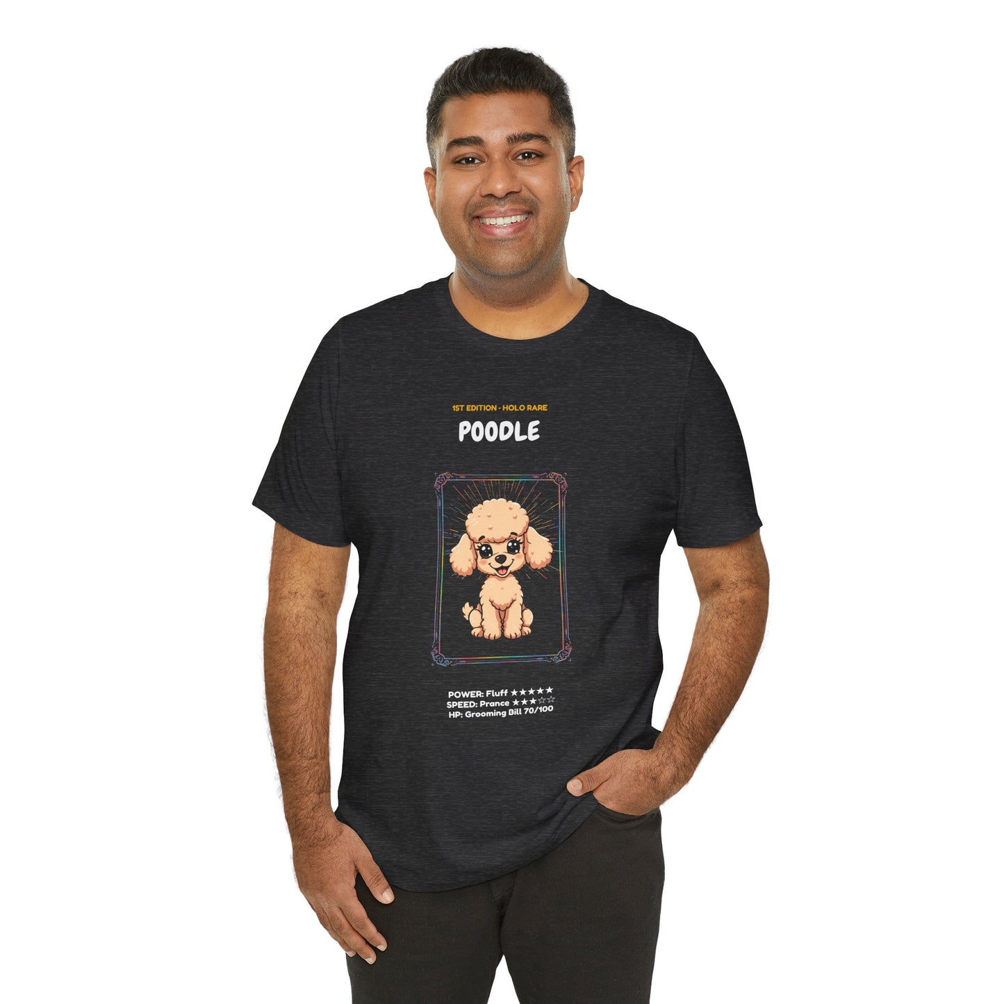 Poodle Rookie Card T-Shirt - funny trading card style tee