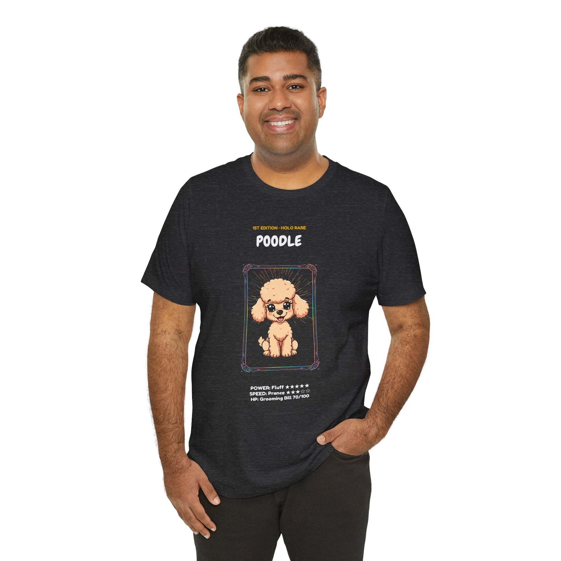 Poodle Rookie Card T-Shirt - funny trading card style tee