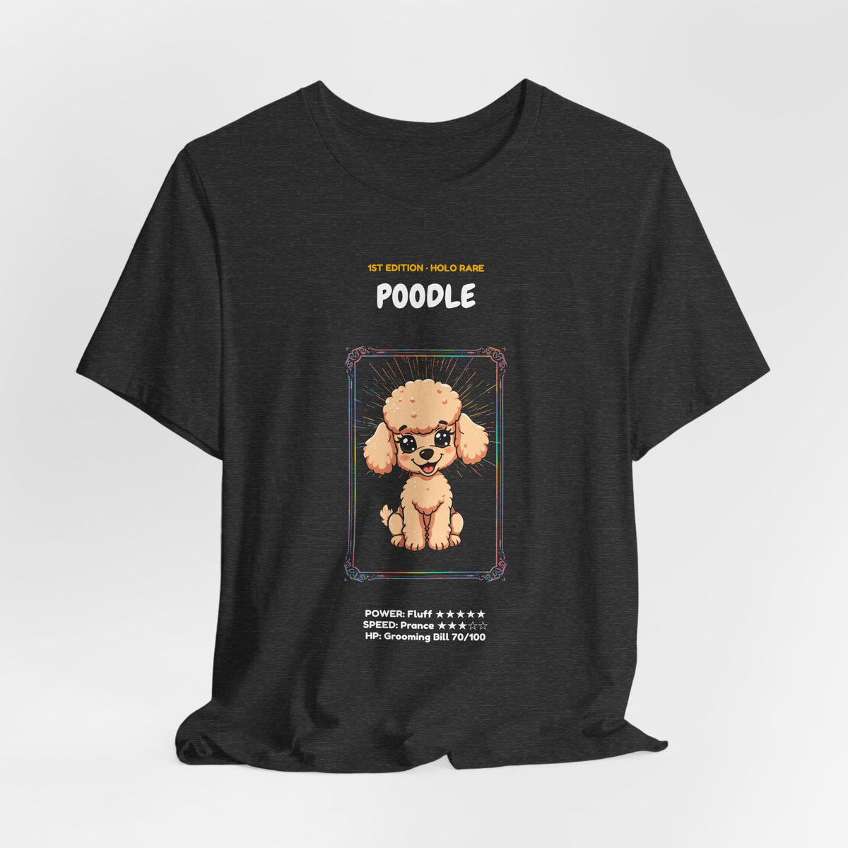 Poodle Rookie Card T-Shirt - funny trading card style tee