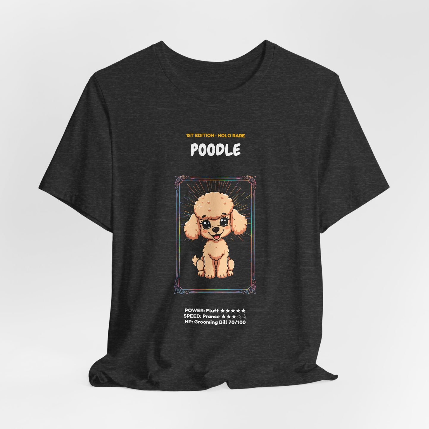 Poodle Rookie Card T-Shirt - funny trading card style tee