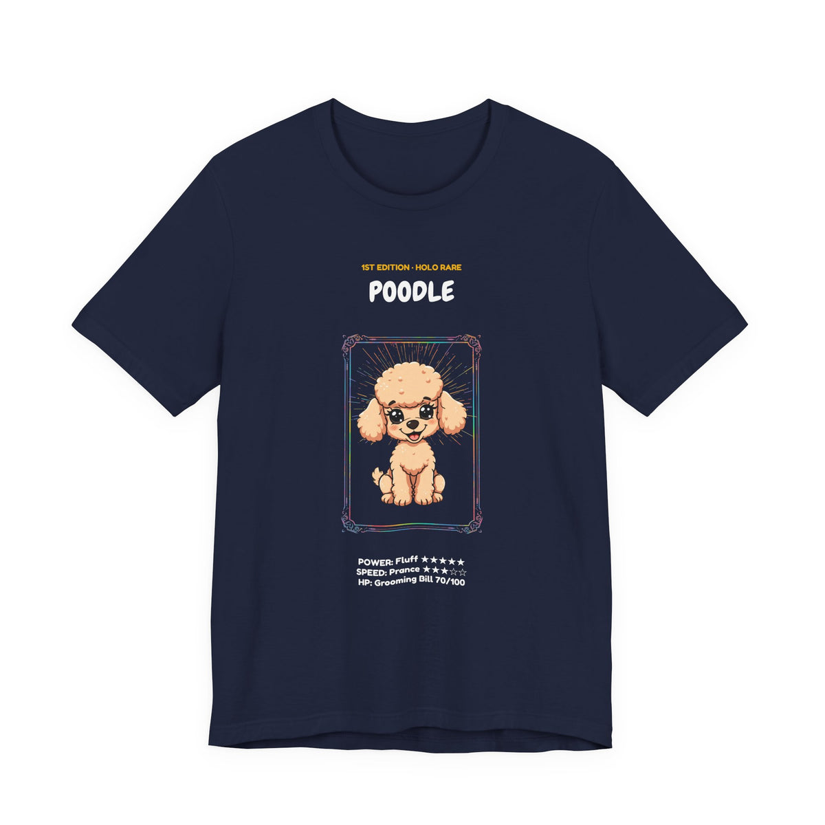 Poodle Rookie Card T-Shirt - funny trading card style tee