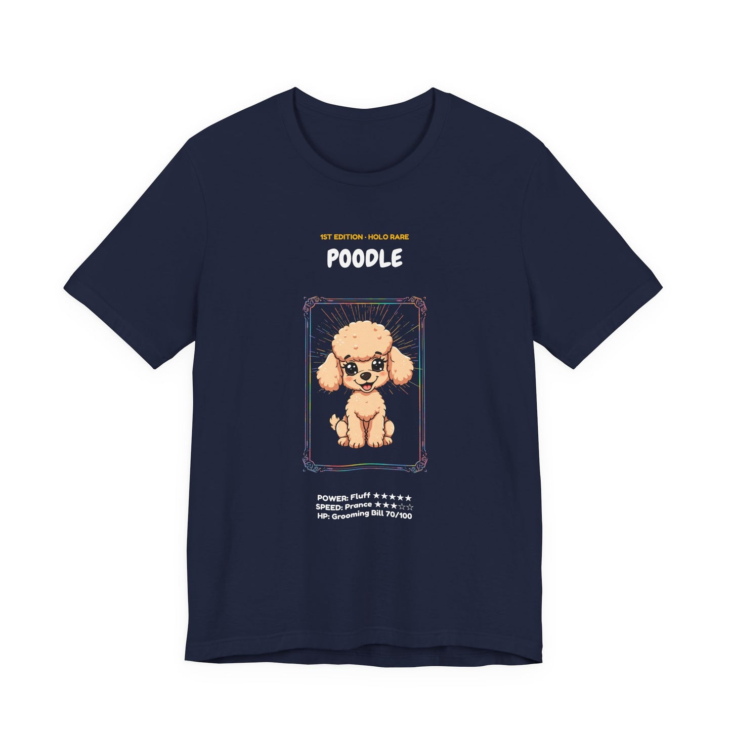 Poodle Rookie Card T-Shirt - funny trading card style tee