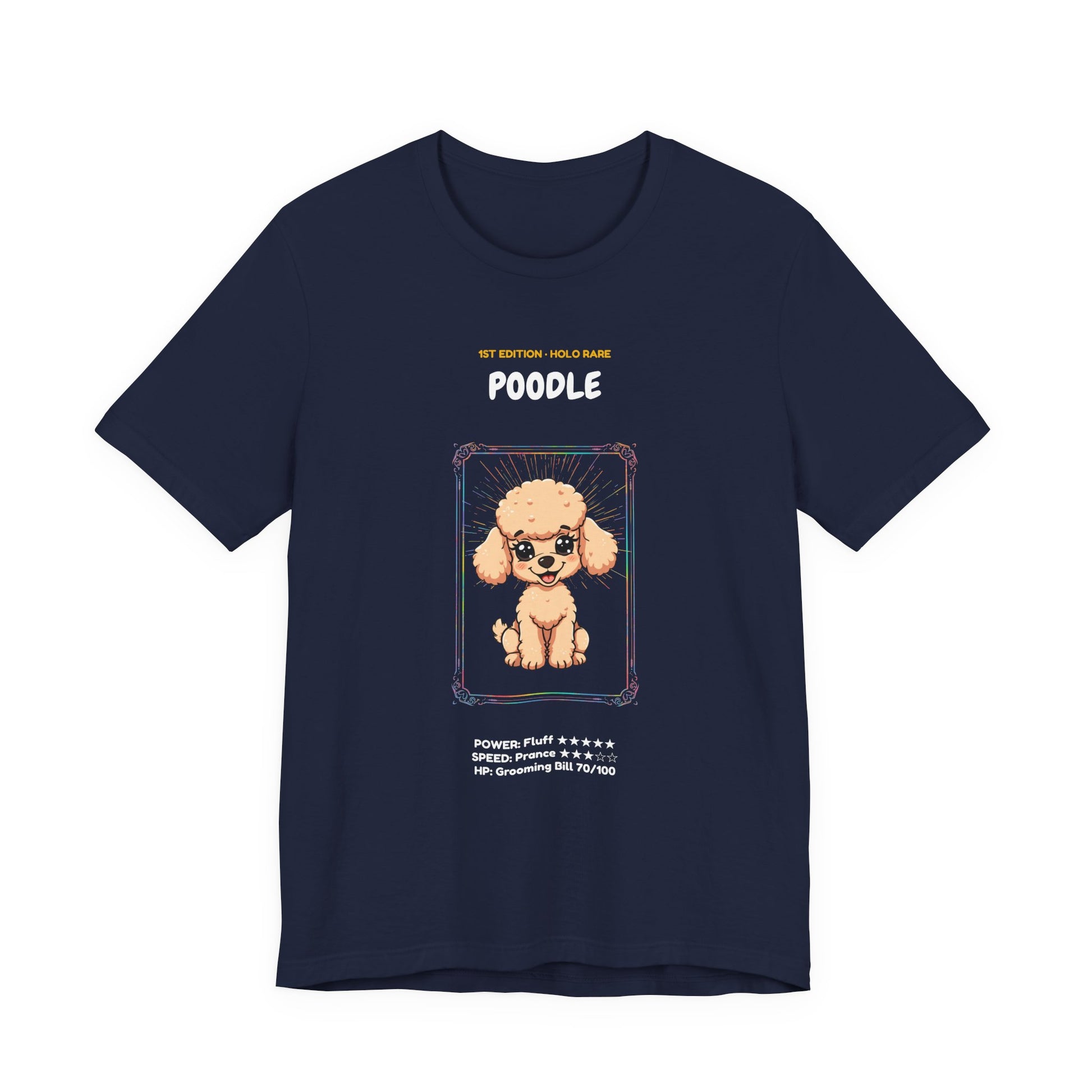 Poodle Rookie Card T-Shirt - funny trading card style tee