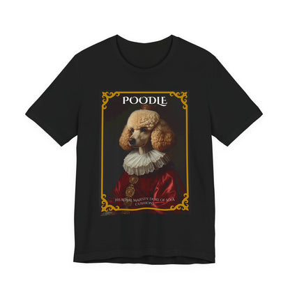 Flat lay of the Poodle Royal Portrait t-shirt