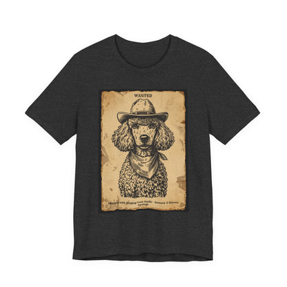 Poodle Wanted Outlaw t-shirt fabric detail 2