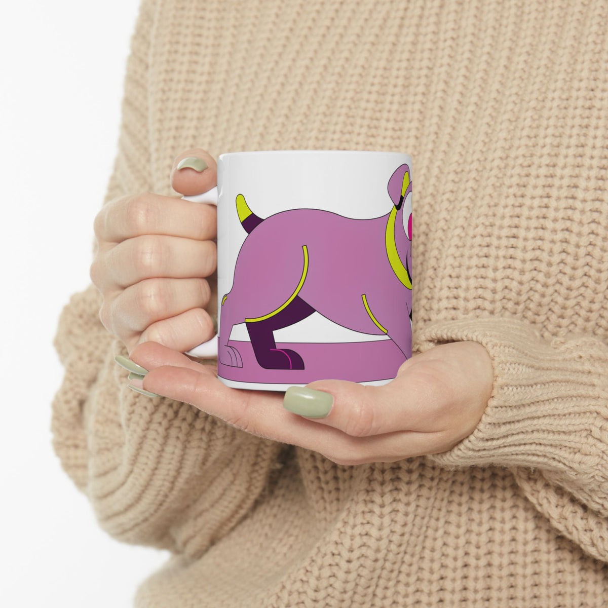 Staffie ceramic coffee mug, 11oz and 15oz pop art style Staffy gift - view 1