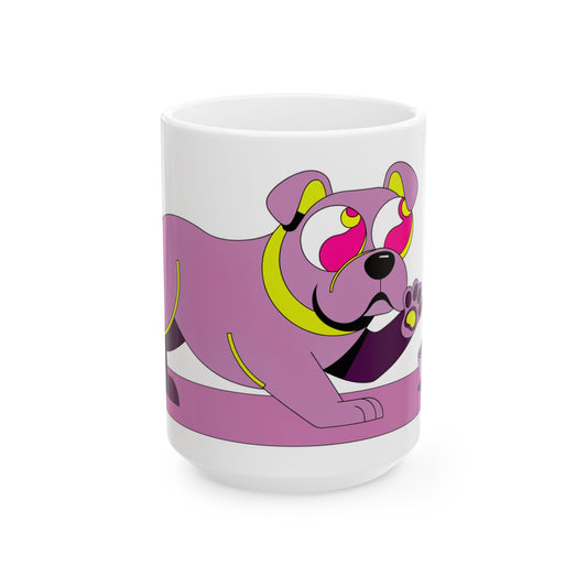 Staffie ceramic coffee mug, 11oz and 15oz pop art style Staffy gift - view 2
