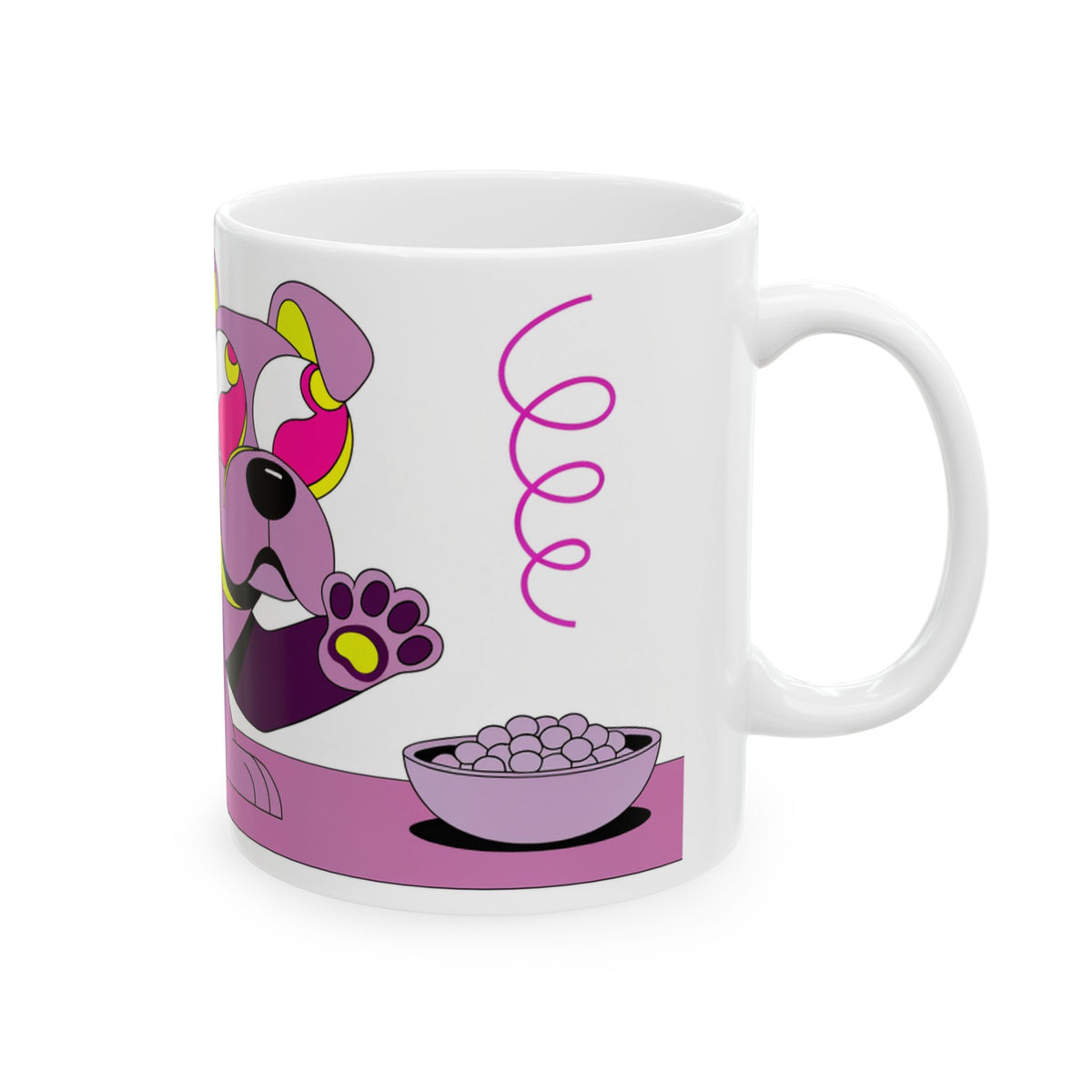 Staffie ceramic coffee mug, 11oz and 15oz pop art style Staffy gift - view 6