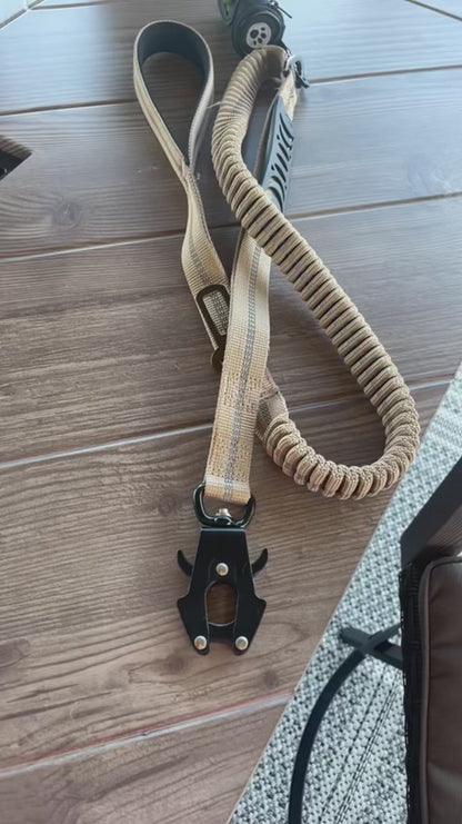 Bungee Dog Lead & Car Seat Belt, Shock Absorbing, Dual Handle, Reflective, 3 Colours — SniffWaggleNWalk BungeeGuard™