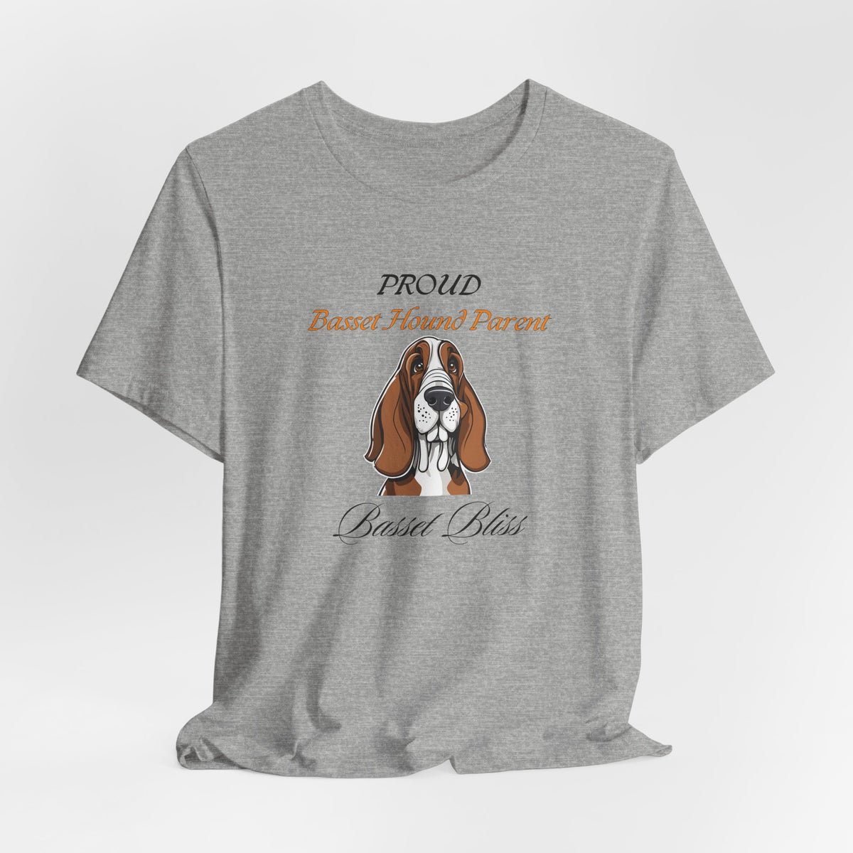 Proud Basset Hound Parent t-shirt styled outfit, lifestyle photo