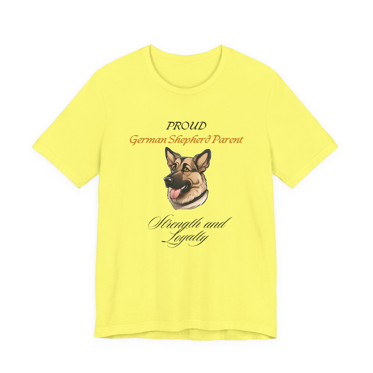 Proud German Shepherd Parent t-shirt in Natural, front view