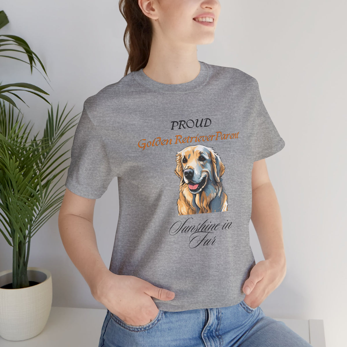 Proud Golden Retriever Parent t-shirt, sunshine in fur dog gift idea
