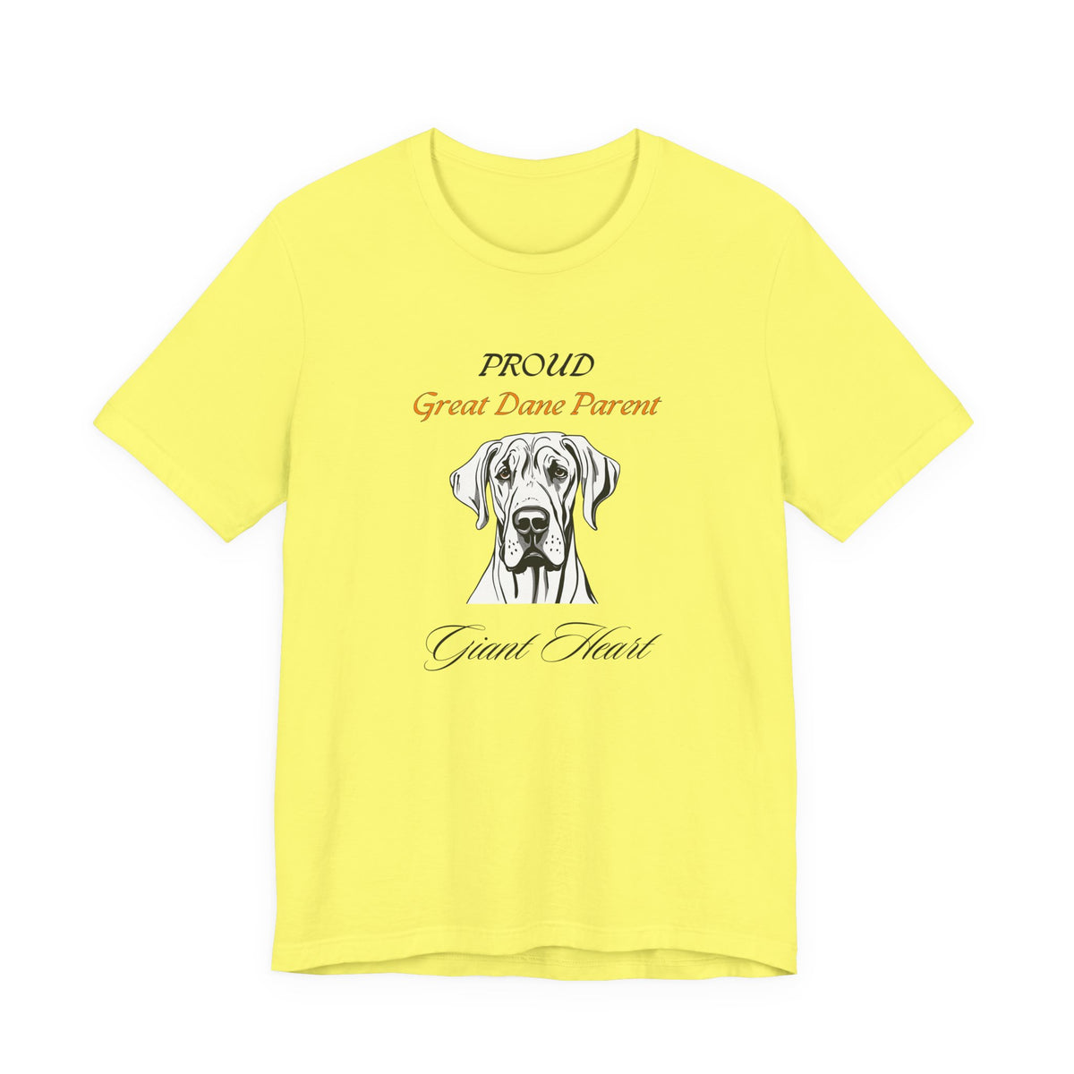 Proud Great Dane Parent t-shirt in Natural, front view