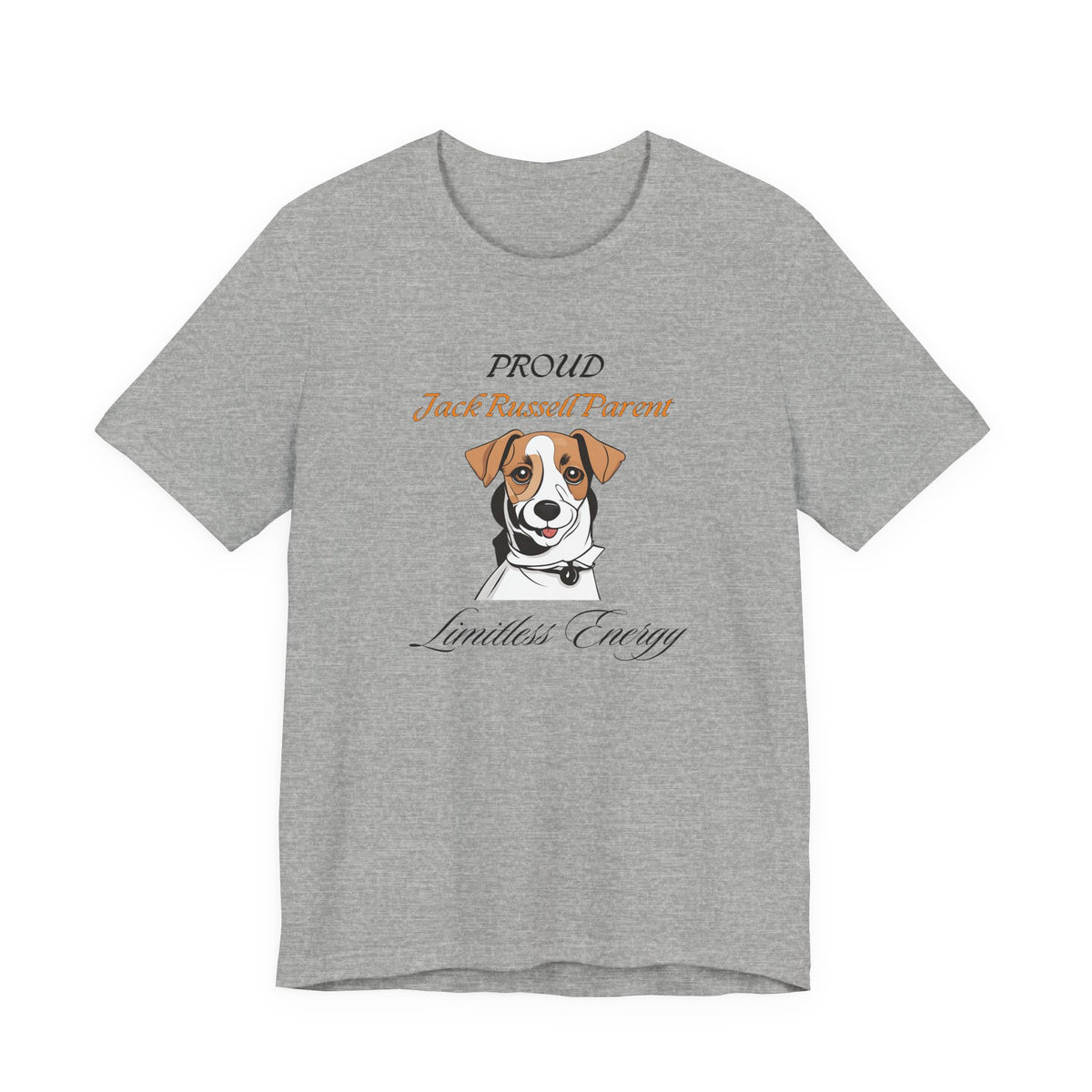 Proud Jack Russell Parent t-shirt in Natural, front view