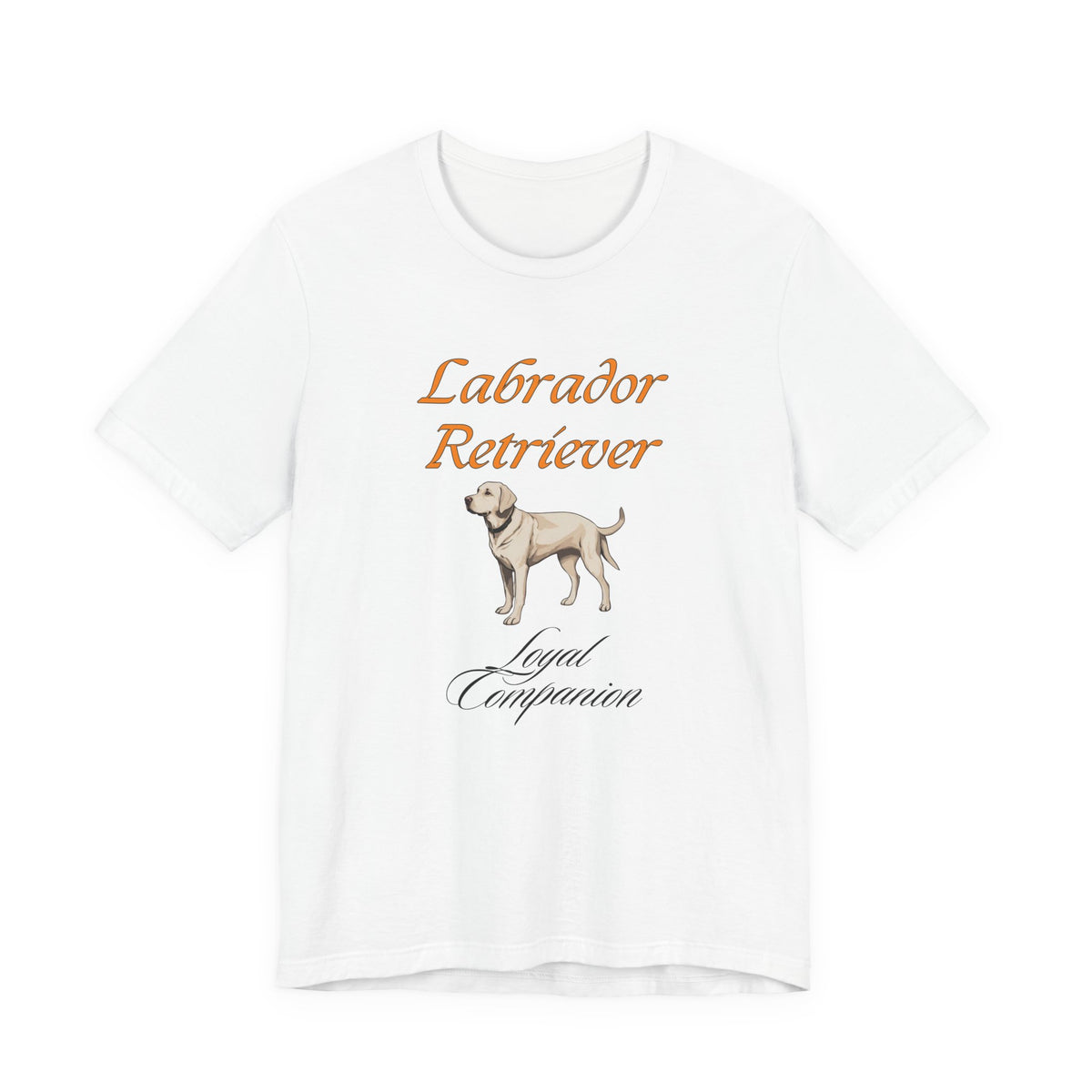 Proud Labrador Parent t-shirt in Yellow, front view