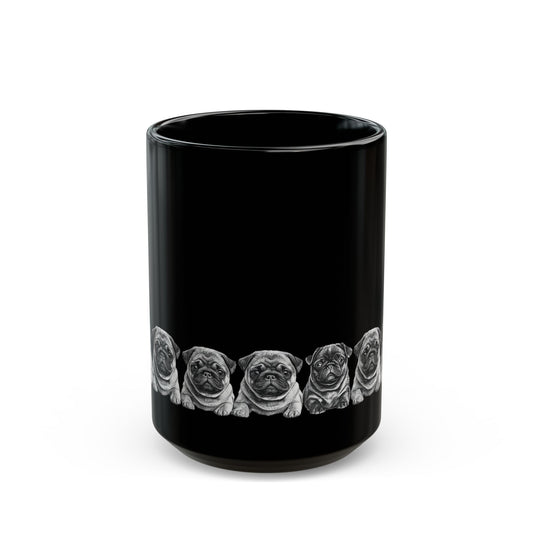Pug coffee mug front view