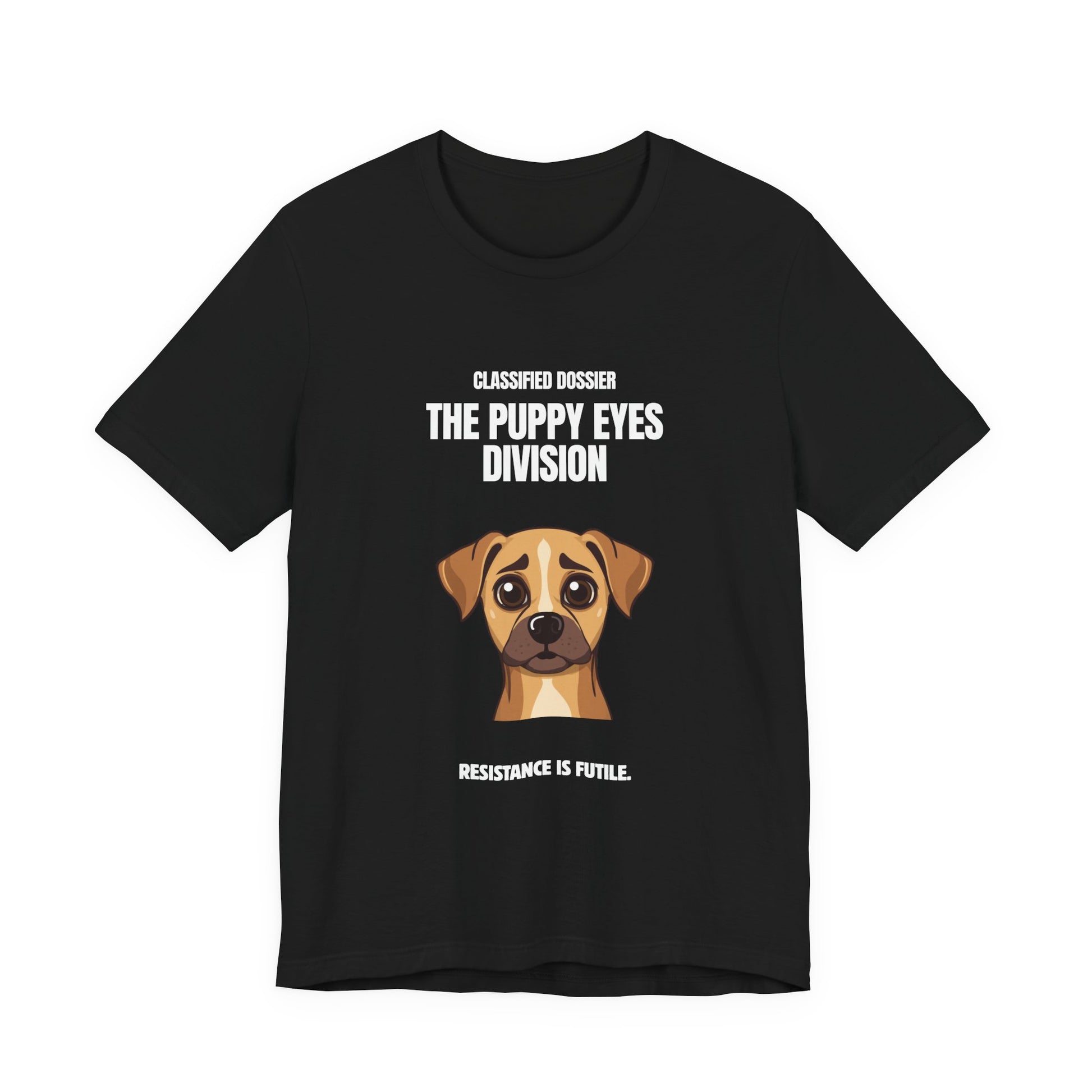 Puppy Eyes Division dog tee lifestyle shot