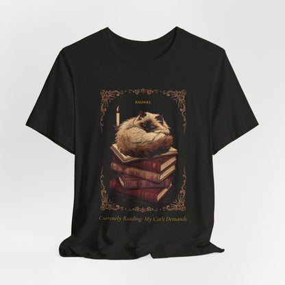 Ragdoll cat t-shirt model wearing front pose