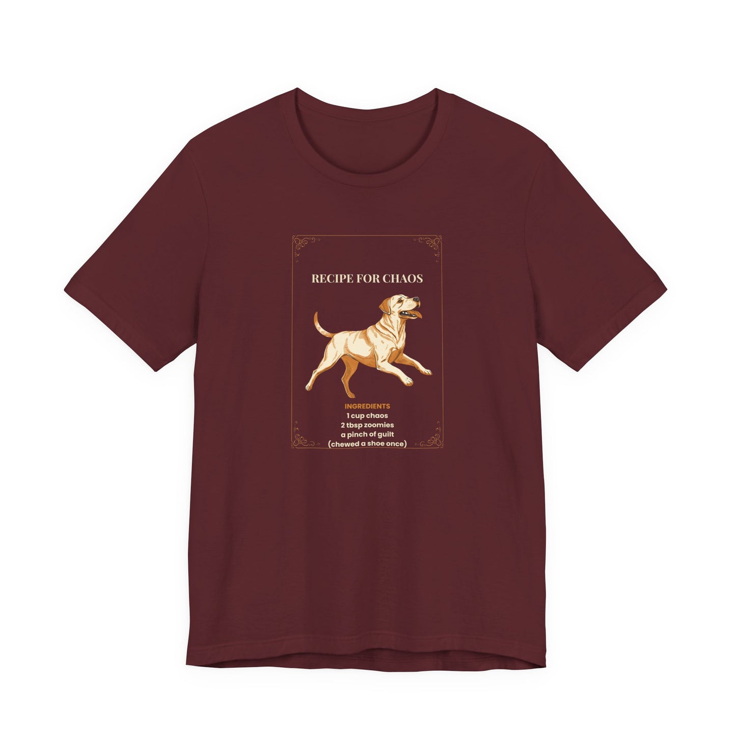 Recipe For Chaos Labrador T-Shirt - back view