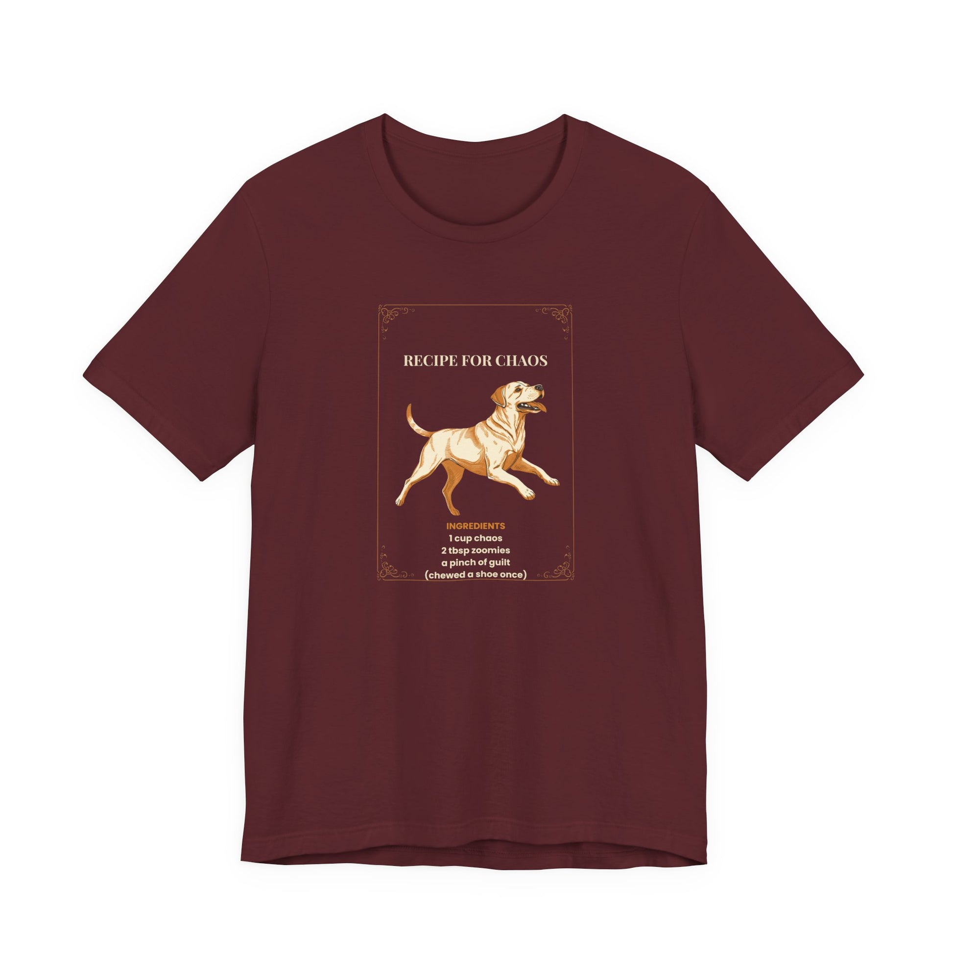 Recipe For Chaos Labrador T-Shirt - back view