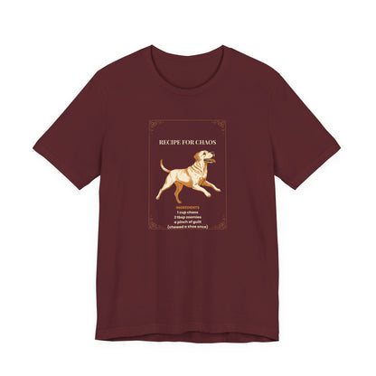 Recipe For Chaos Labrador T-Shirt - back view
