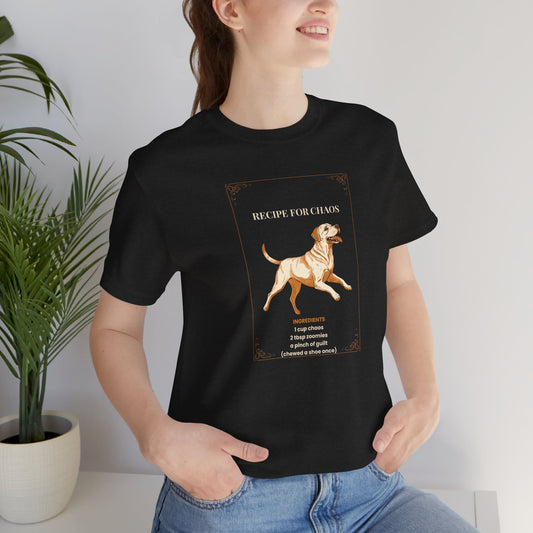 Recipe For Chaos Labrador T-Shirt - back view
