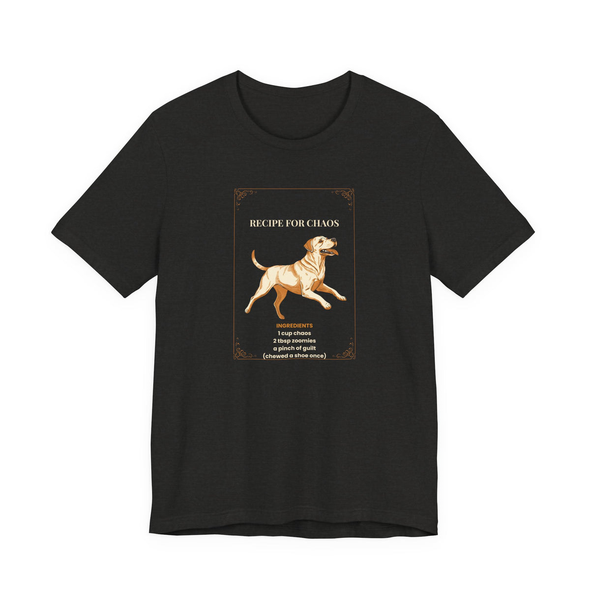 Recipe For Chaos Labrador T-Shirt - lifestyle shot