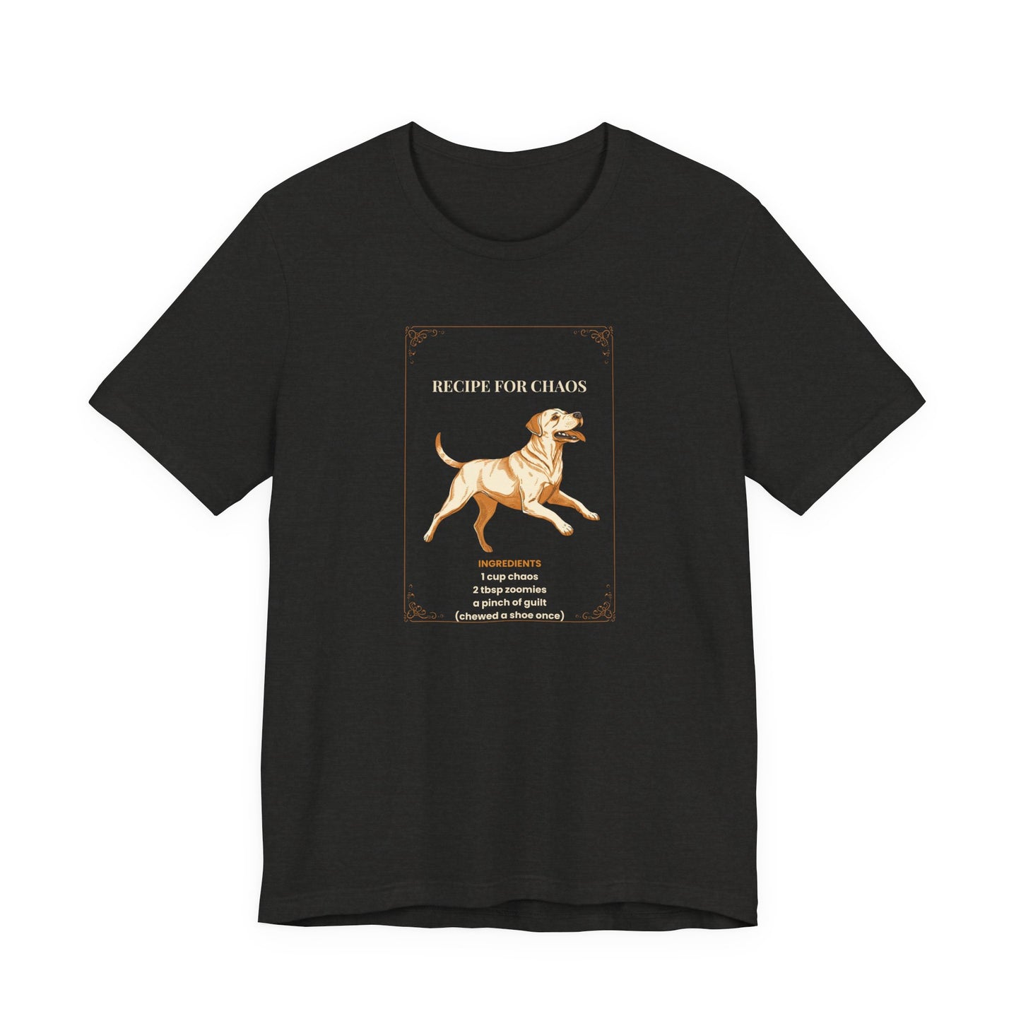 Recipe For Chaos Labrador T-Shirt - lifestyle shot