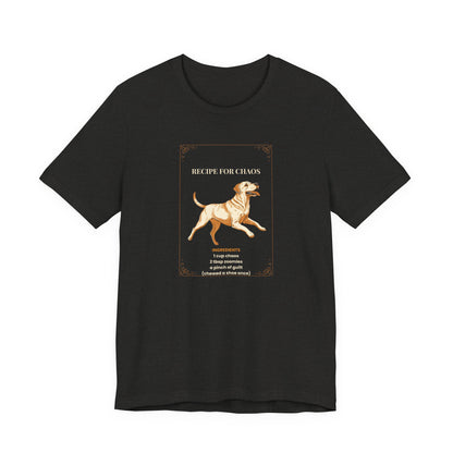 Recipe For Chaos Labrador T-Shirt - lifestyle shot