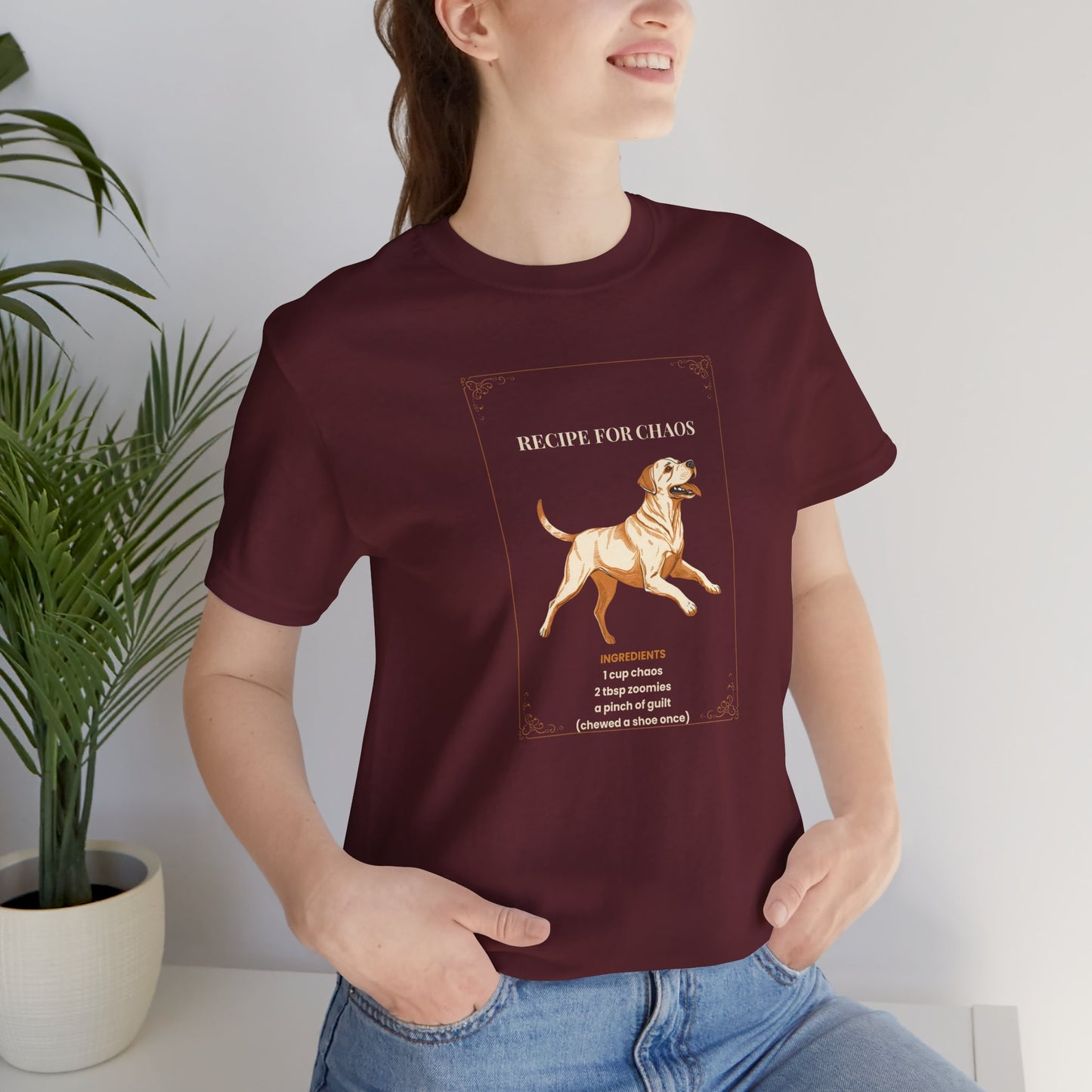 Recipe For Chaos Labrador T-Shirt - lifestyle shot