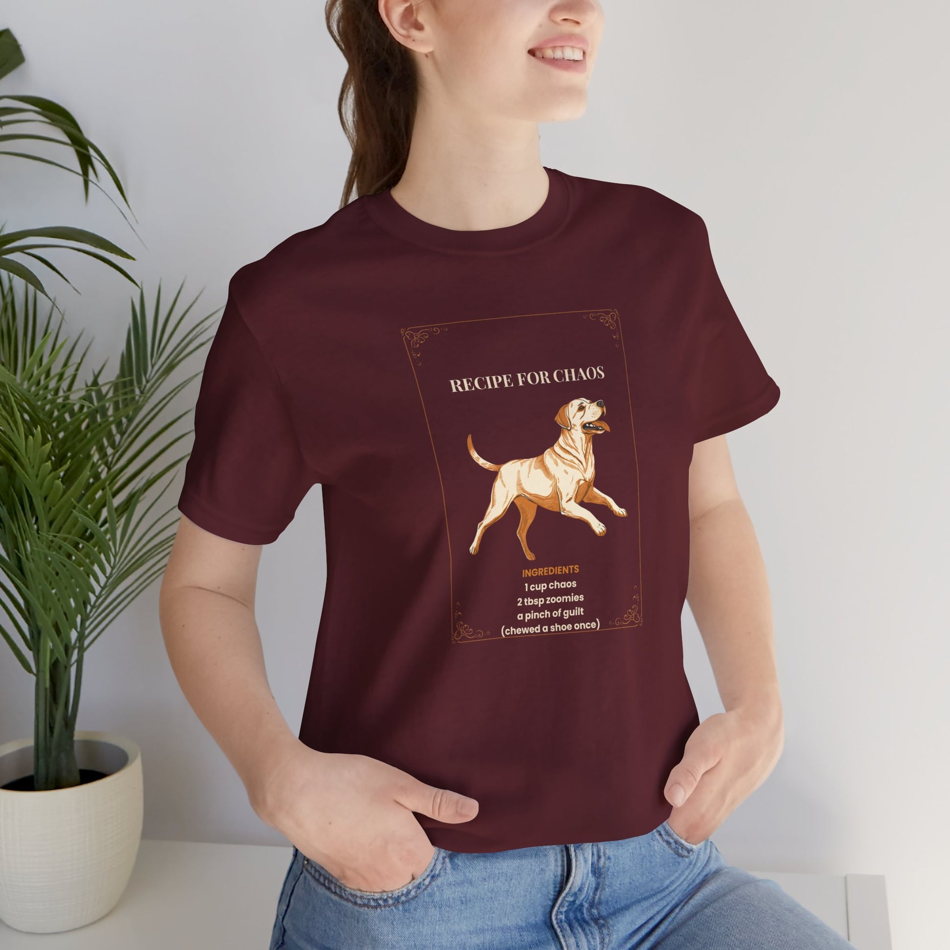 Recipe For Chaos Labrador T-Shirt - lifestyle shot