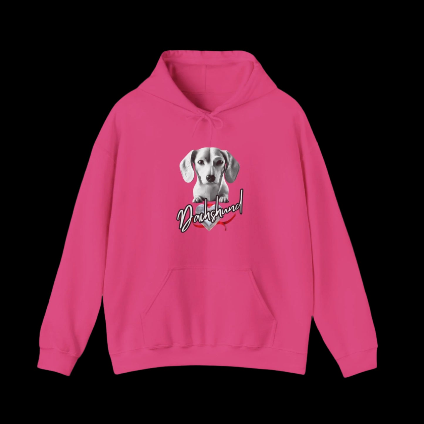 dachshund sausage dog hoodie clothes sweatshirts premium red pink 