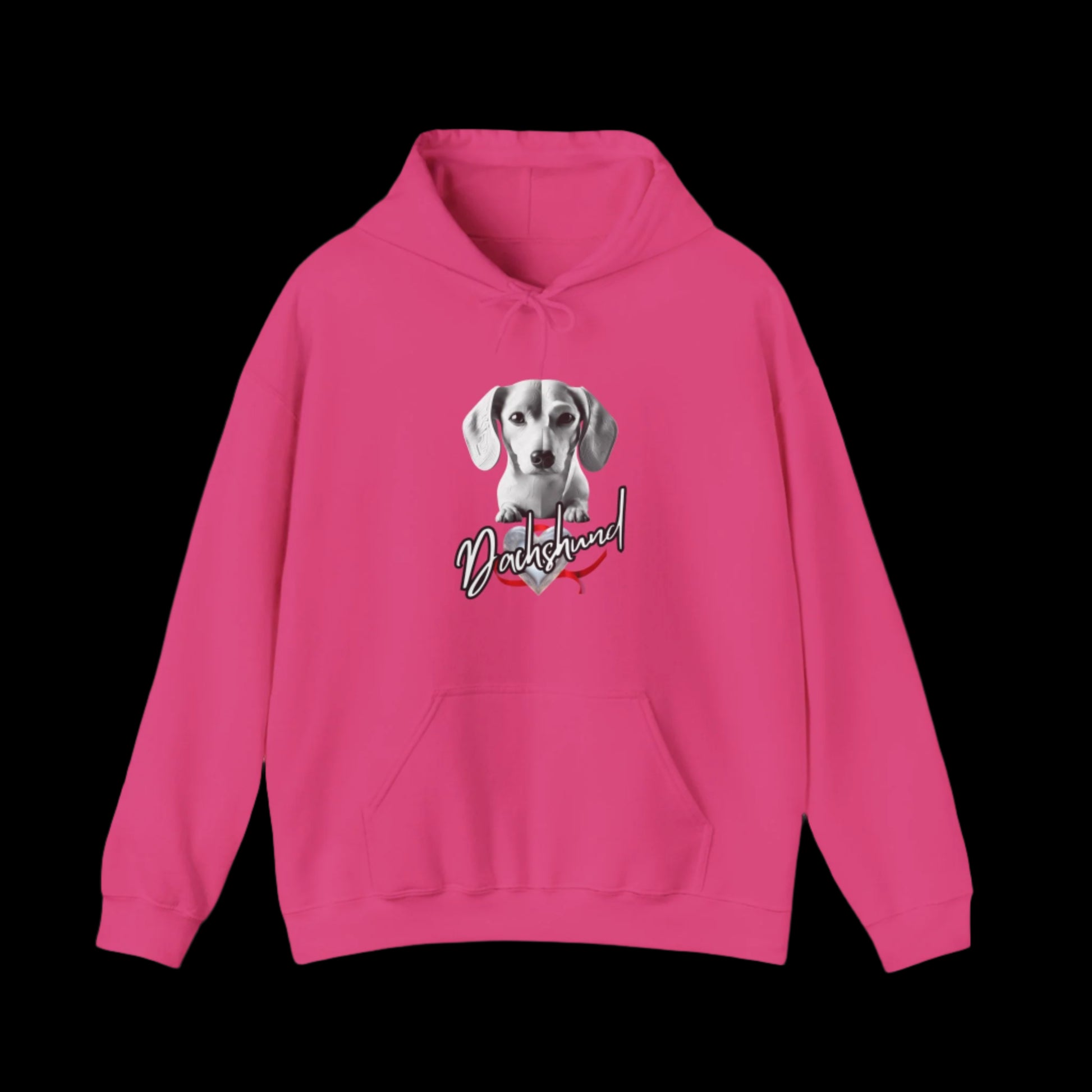 dachshund sausage dog hoodie clothes sweatshirts premium red pink 