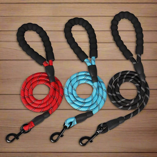 ReflectiGuard Reflective Dog Leash — main view — SniffWaggleNWalk
