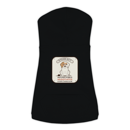 Refuses Kibble Dog Hoodie in Black, sizes L-3XL